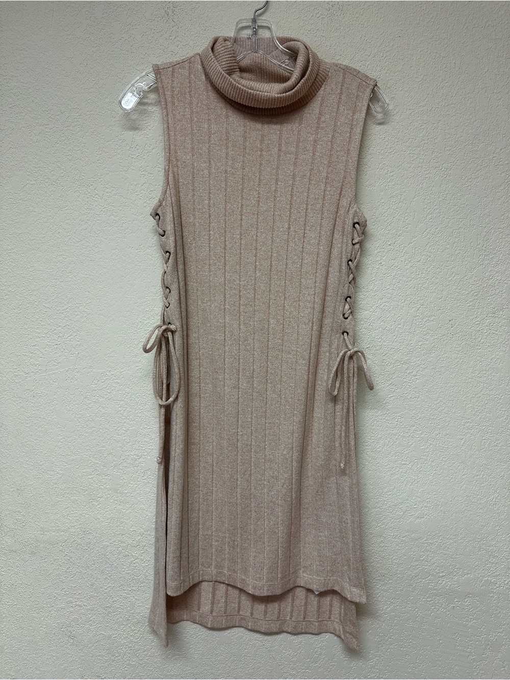 Anthropologie Sleeveless Ribbed Turtleneck Tunic top size XS